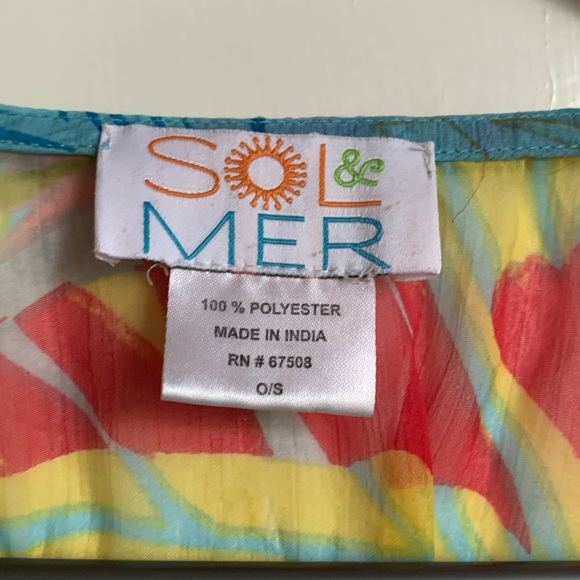 Vintage chic colourful sundress/coverup - Picture 2 of 3